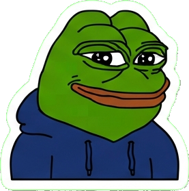 Smug frog in a hoodie